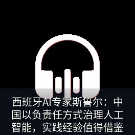 西班牙AI专家斯鲁尔：中国以负责任方式治理人工智能，实践经验值得借鉴