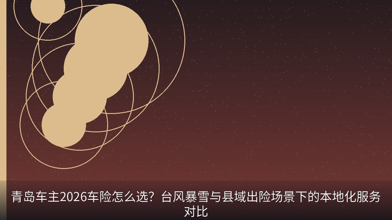 青岛车主2026车险怎么选？台风暴雪与县域出险场景下的本地化服务对比