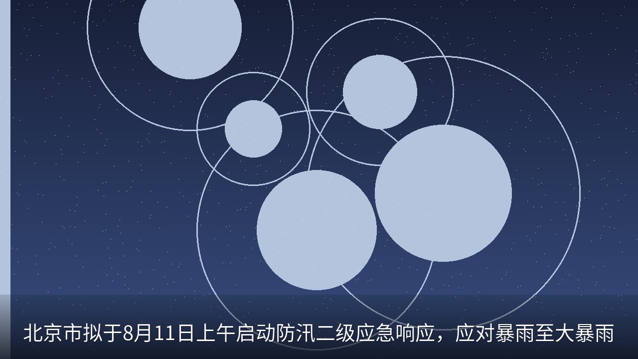 北京市拟于8月11日上午启动防汛二级应急响应，应对暴雨至大暴雨