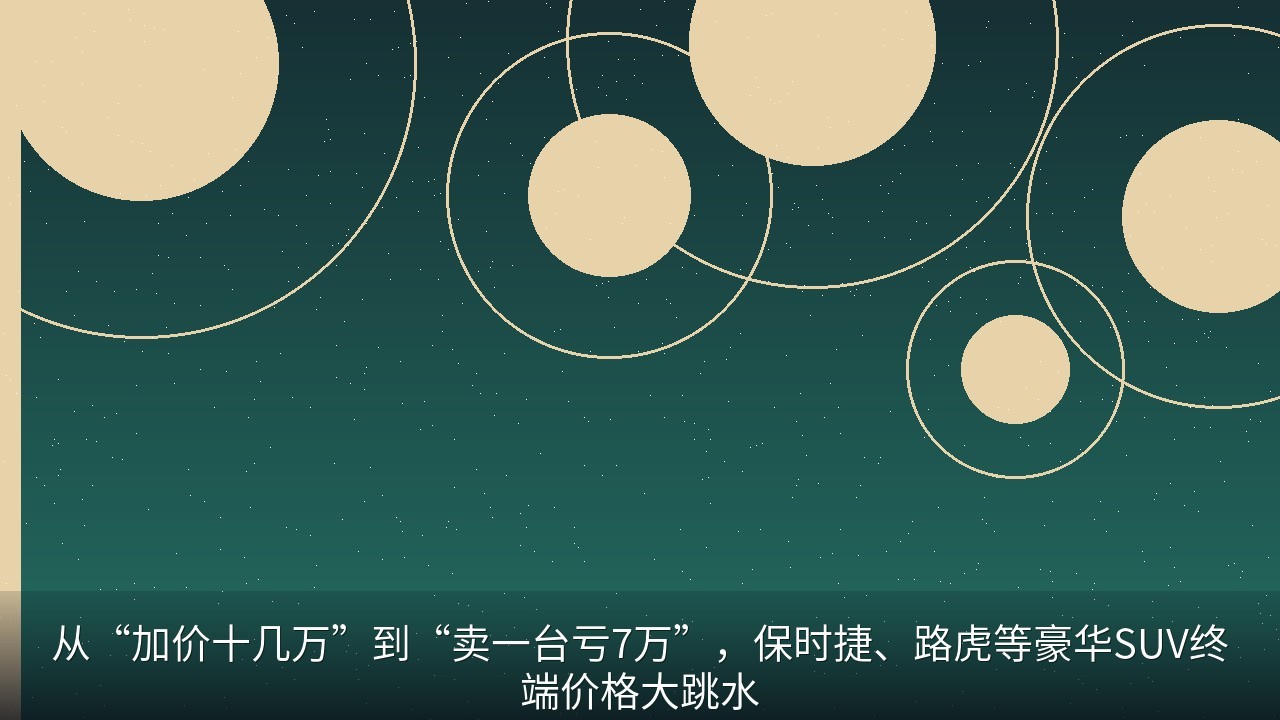 从“加价十几万”到“卖一台亏7万”，保时捷、路虎等豪华SUV终端价格大跳水
