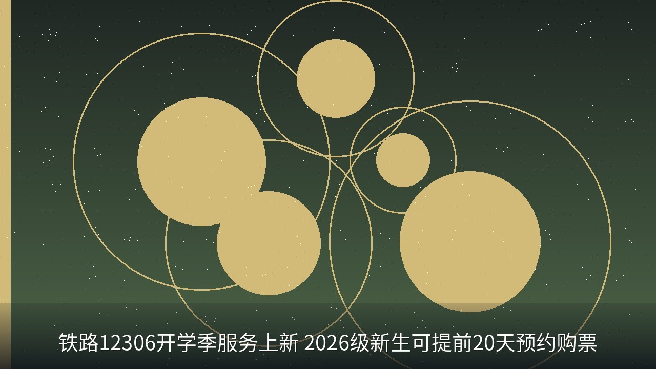 铁路12306开学季服务上新 2026级新生可提前20天预约购票