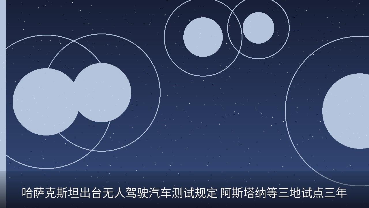 哈萨克斯坦出台无人驾驶汽车测试规定 阿斯塔纳等三地试点三年