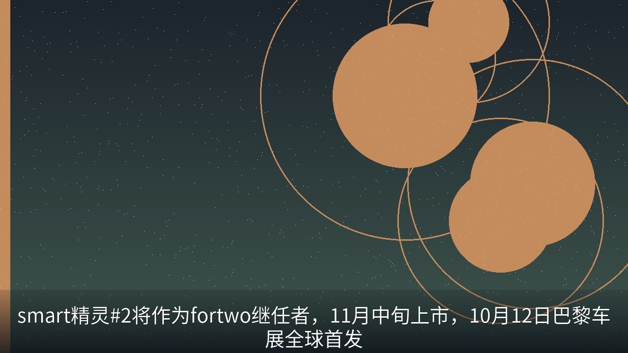 smart精灵#2将作为fortwo继任者，11月中旬上市，10月12日巴黎车展全球首发