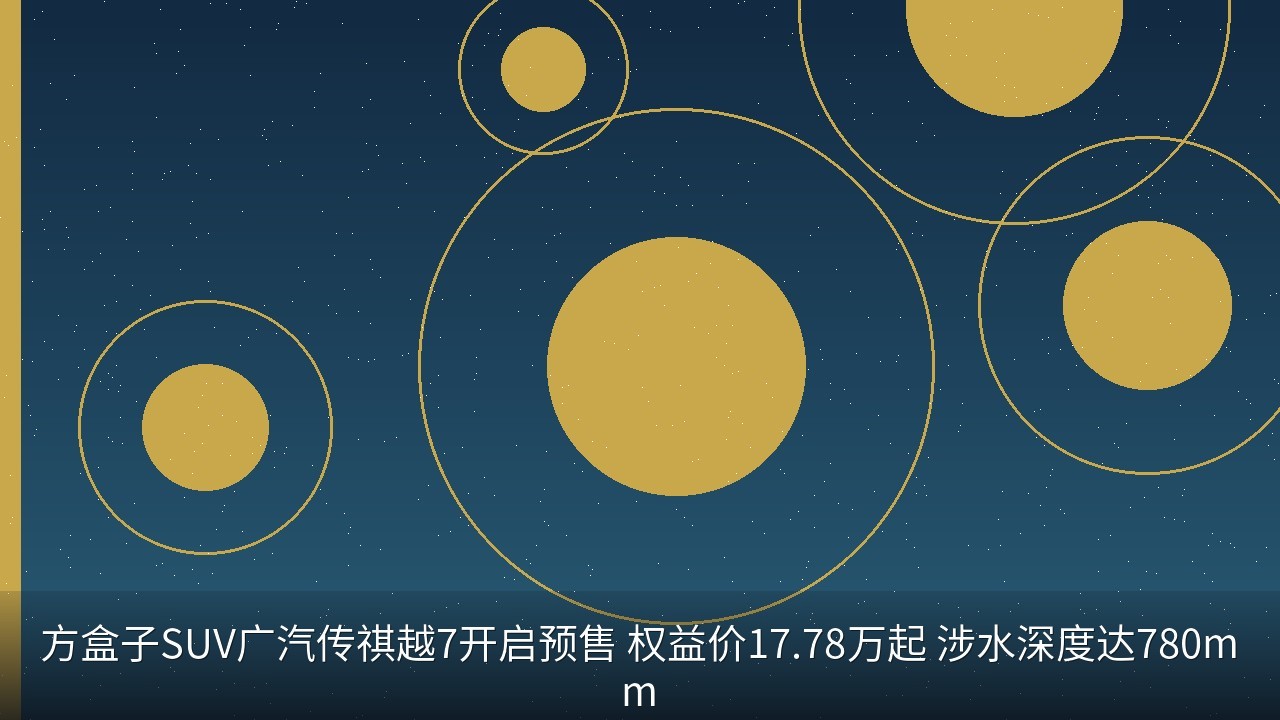 方盒子SUV广汽传祺越7开启预售 权益价17.78万起 涉水深度达780mm