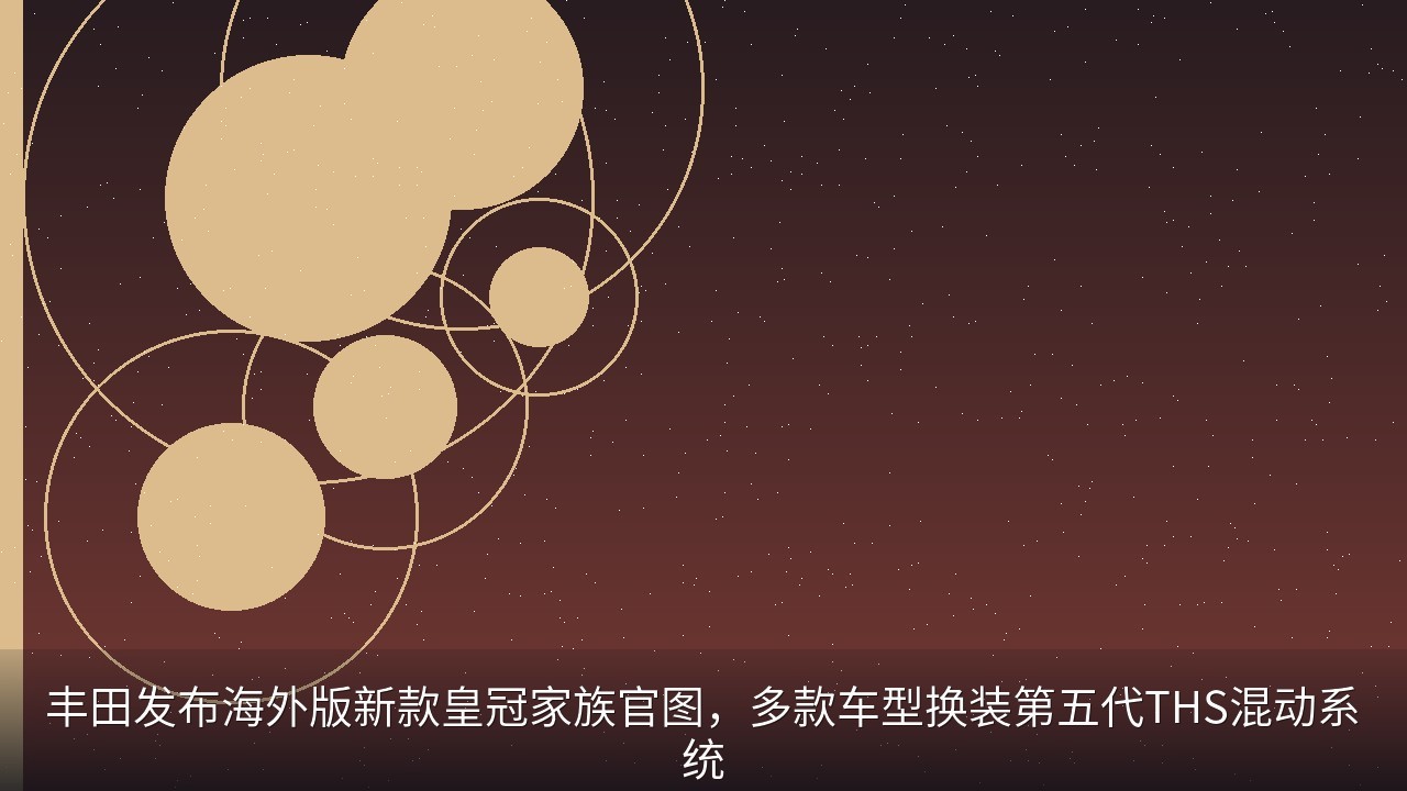 丰田发布海外版新款皇冠家族官图，多款车型换装第五代THS混动系统